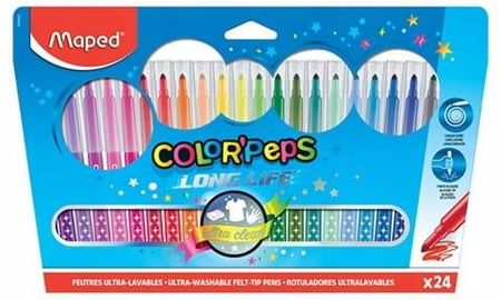 Maped Flamastry Colorpeps Long Life 24Szt. Pud. Z Zaw.