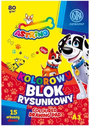 Astra Blok Rysunkowy Kolorowy A3 Astrino 15 Kartek