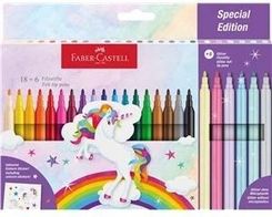 Zdjęcie Faber-Castell Flamastry Zamek Edycja Jednorożec 18 Kolorów + 6 Past - Bochnia
