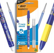 Zdjęcie Bic Gel-Ocity Illusion Długopis Wymazywalny Niebieski Blister + 2 Wkłady - Zator