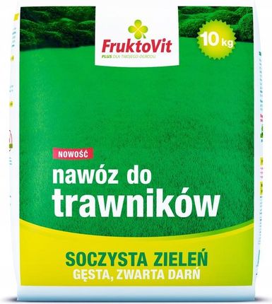 Nawóz Do Trawników Trawy Gęsta Soczysta Zieleń Na 220M2 Fruktovit Plus 10kg - zdjęcie 3