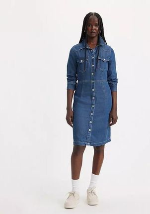 Levi'S Sukienka koszulowa damska Otto Western Dress A7565-0000 Granatowa