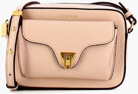 Coccinelle Torebka crossbody damska ze skóry naturalnej BEAT SOFT E1LF6550401P54 Jasnoróżowa