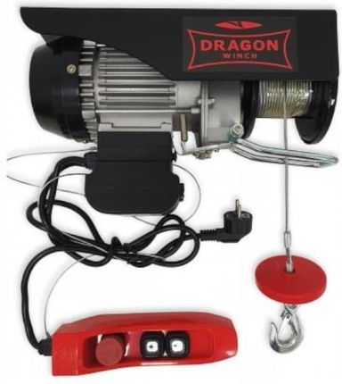 Dragon Winch Wciągarka warsztatowa, elektryczna DWI HD 230V 12 m nośność 125/250 kg (pilot przewodowy)