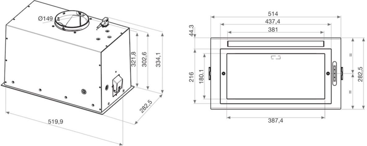 фото Витяжка вбудована Whirlpool WCT3 63F LTK