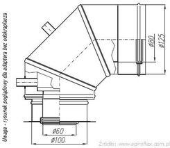 Spiroflex SX-TD6/8ABDKT Adapter turbo BDK 60/100-80/125 do kotła Buderus