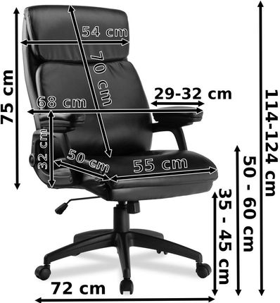 Krzesło Biurowe Fotel Concord Czarny - zdjęcie 3