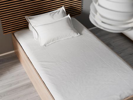 Łóżko BELLA 120x200 cm dąb sonoma Ze stelażem listwowym rolowanym Materac Deluxe 10 POSBEL120SON6 - zdjęcie 2