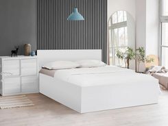 Łóżko SOFIA 160x200 cm białe Ze stelażem listwowym rolowanym Materac Coco Maxi 19 POSSOF160BIL11