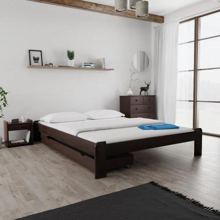 Łóżko ADA 180x200 cm orzech Ze stelażem listwowym elastycznym Materac Somnia 17 POSADA180OR8 - zdjęcie 2