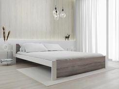 Łóżko IKAROS 120x200 cm Biały/dąb truflowy Bez stelaża materaca POSIKA120DUBLAN1