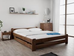 Łóżko Emily 160x200 cm dąb Bez stelaża Materac Deluxe 10 POSEMI160DU3