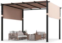 Costway Pergola tarasowa Z Regulowanymi Osłonami Przeciwsłonecznymi
