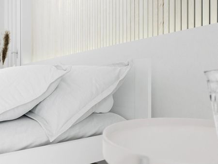 Łóżko IKAROS 180x200 cm białe Ze stelażem listwowym elastycznym Materac Somnia 17 POSIKA180ALB8 - zdjęcie 2