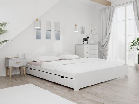 Łóżko IKAROS 180x200 cm białe Ze stelażem listwowym elastycznym Materac Somnia 17 POSIKA180ALB8 - zdjęcie 5