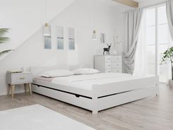 Łóżko IKAROS DOUBLE 180x200 cm biale Ze stelażem listwowym rolowanym Materac Coco Maxi 19 POSIKADBL180BIL11