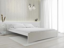 Łóżko IKAROS 120x200 cm białe Ze stelażem listwowym elastycznym Materac Coco Maxi 19 POSIKA120ALB12