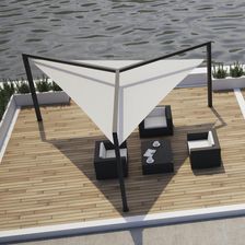 Zdjęcie Zadaszenie Tarasowe Żaglowe Tri 350X350cm Antracyt - Czeladź