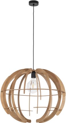 Tk Lighting - Venus 6888 Lampa Wisząca Zwis Nowoczesna Boho Skandynawska Ażurowa 1X15W E27 Drewniana/Czarna