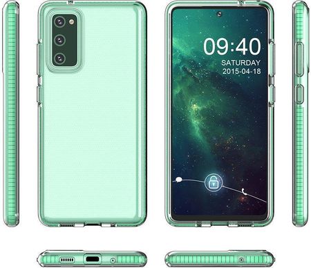 Hurtel Spring Case Pokrowiec Żelowe Etui Z Kolorową Ramką Do Samsung Galaxy A12 M12 Czarny