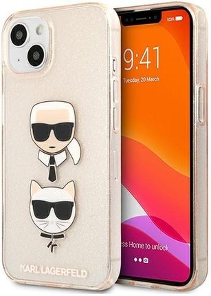 Karl Lagerfeld Klhcp13Skctuglgo Iphone 13 Mini 5 4 Złoty Gold Hardcase Glitter Karl`S & Choupette