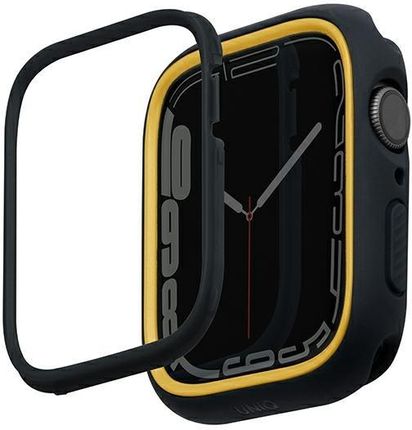 Uniq Etui Moduo Apple Watch Series 4 5 6 7 8 Se Se2 44 45Mm Czarny Musztardowy Midnight Mustard