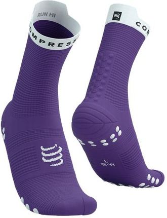 Compressport Skarpetki Do Biegania Wysokie Proracing Socks V4 Run High Lilac/White