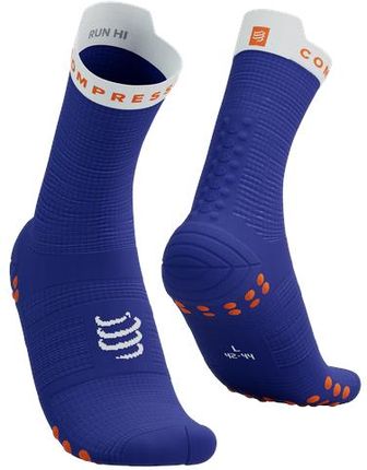 Compressport Skarpetki Do Biegania Wysokie Proracing Socks V4 Run High Dazz Blue/White