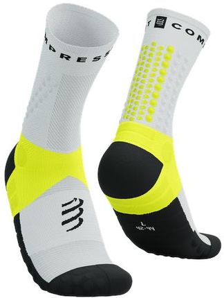 Compressport Skarpetki Do Biegania Ultra Trail Socks V2.0 White/Safe Yellow