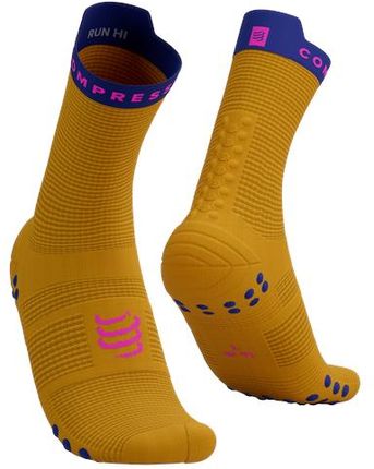 Compressport Skarpetki Do Biegania Wysokie Proracing Socks V4 Run High Saffron/Dazz Blue