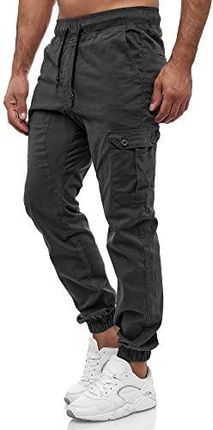 Tazzio męskie spodnie cargo, spodnie Jogger Chino, Regular Fit Jeans 16610, antracytowy, 3XL