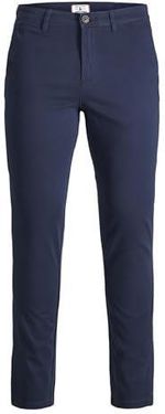 Mêskie spodnie Chino z kolekcji JACK & JONES, o dopasowanym kroju slim fit, elastyczne spodnie sto¿kowate JJPANTALONY JJBOWIE, Colours:Navy, Pant Size