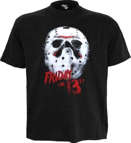 Friday the 13th White Mask Adults Black T-Shirt - XL - Ceny i opinie