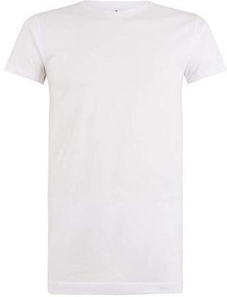 Logostar - T-shirt Long-Fit "Extra-Tall", Biały / +10 cm (C), 3XL Duże rozmiary X-Wysoki