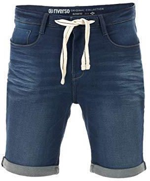 riverso Męskie szorty jeansowe RIVPaul krótkie spodnie letnie bermudy stretch denim szorty dresowe bawełniane szare niebieskie czarne w30 w31 w32 w33