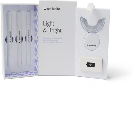 Smilebite Light & Bright urządzenie do wybielania zębów z nakładką LED i żelem wybielającym 1 szt.