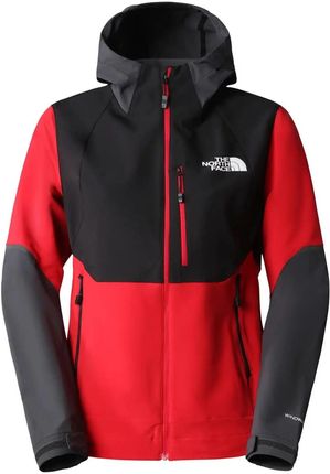 Kurtka narciarska damska The North Face DAWN TURN HYBRID SOFTSHELL czerwona NF0A7Z8UI10