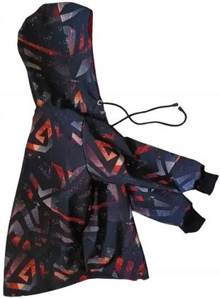 Kurtka softshell Geometria czarno pomarańczowa rozmiar 134