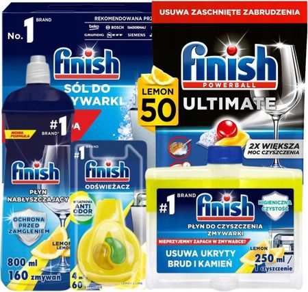 Finish Zestaw Kapsułki Ultimate All-in-1 50 fresh + 4 dodatki