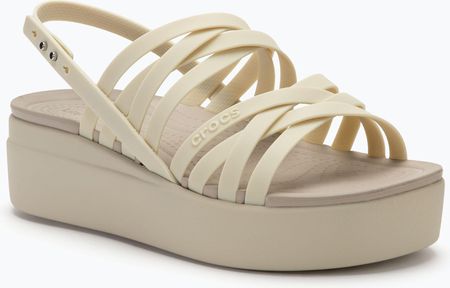 Sandały damskie Crocs Brooklyn Strappy Low Wedge bone | WYSYŁKA W 24H | 30 DNI NA ZWROT