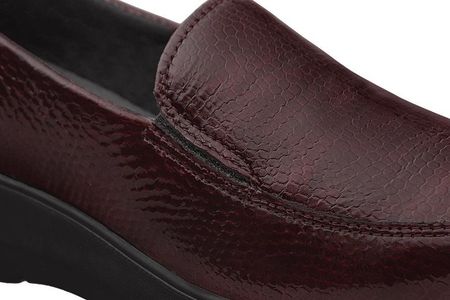 Włoskie Półbuty Mokasyny IMAC 655450 4282/019 Wine/Bordeaux Bordowe wsuwane Extra Wide - zdjęcie 2
