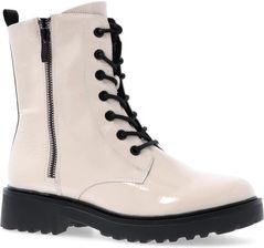 Zdjęcie Lakierowane botki ze skóry - CAPRICE 9-25217-43 BIAŁE - Olesno