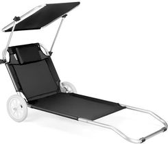 Zdjęcie Outtec Leżak Ogrodowy Z Daszkiem Sun Limonka O42087 - Knurów