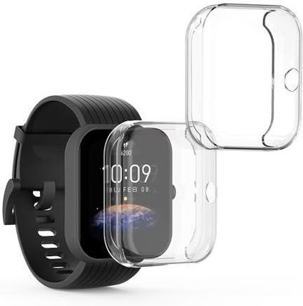 Kwmobile 2 X Etui Ochronne Kompatybilne Z Huami Amazfit Bip 3 Pro Zestaw Fullbody Cover Silikonu Przezroczyste