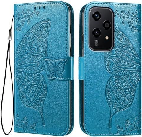 Cover Portafoglio Honor Magic5 Pro Con Carta E Slot Monete – EASSGU, Pelle PU Nera Con Supporto