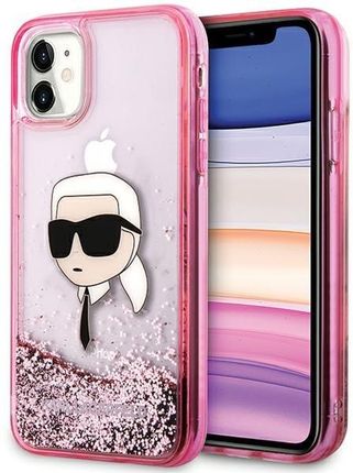 Karl Lagerfeld Klhcn61Lnkhcp Iphone 11 Xr Różowy Pink Hardcase Glitter Head