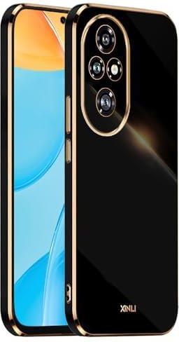 EASSGU Custodia per HONOR 200 5G (6.7 Inches), Cover per Telefono in Stile Business con Retro in PU Pelle - Arancia