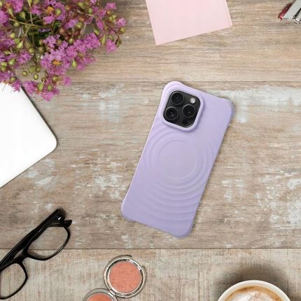 Partner Silicone Zephyr Mag Cover Kompatybilny Z Magsafe Do Iphone 14 Liliowy - zdjęcie 5