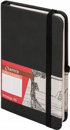 Antra Notes Secesja A6 Kratka Czarny