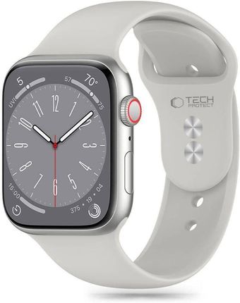 Tech-Protect Pasek Silicone Do Apple Watch 4/5/6/7/8/9/Se/Ultra (42/44/45/49Mm) Jasnoszary